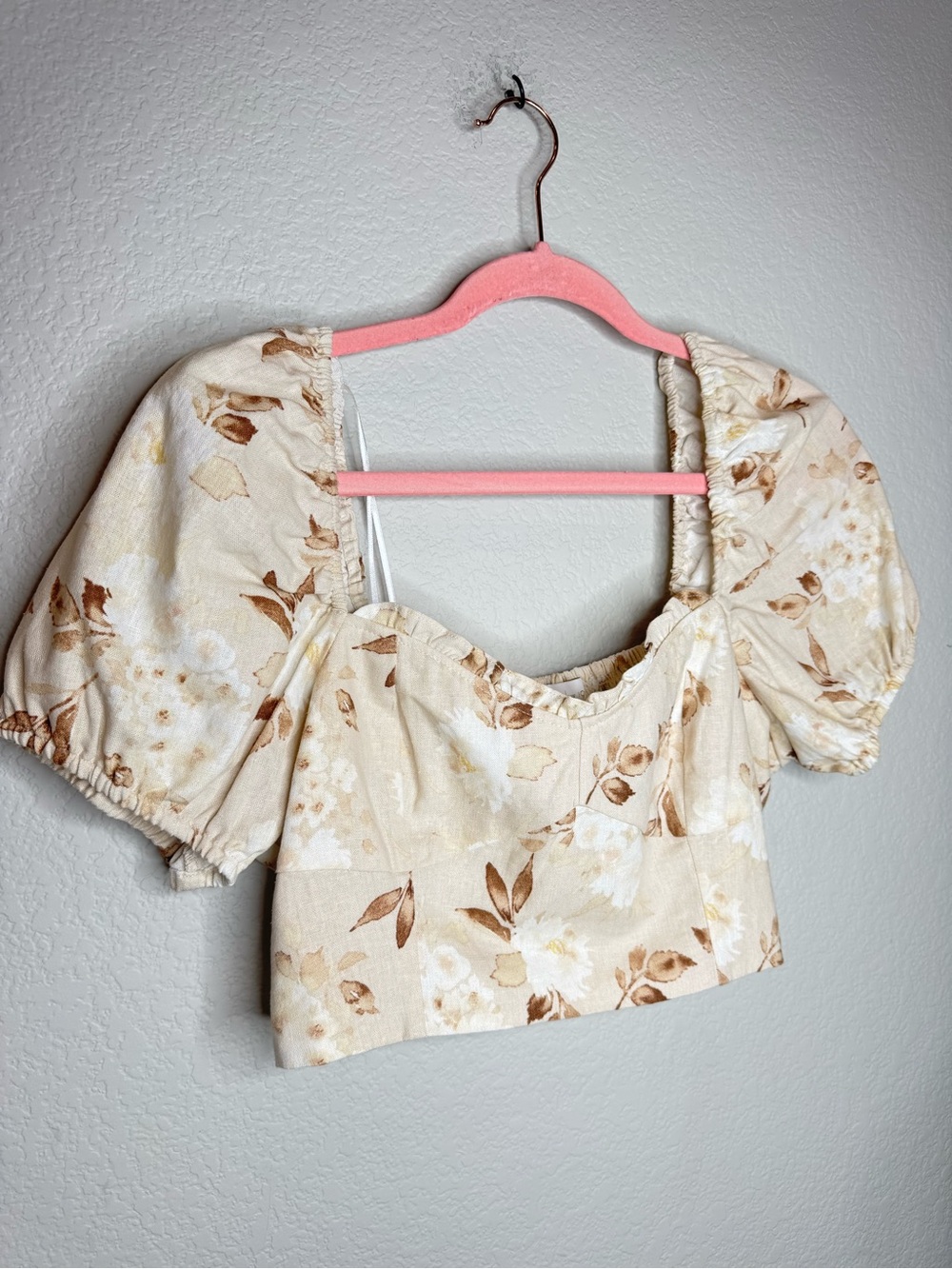 House of Harlow 1960 Floral Linen Blend Two Piece Set Size 10 Resort Coastal - Picture 3 of 12